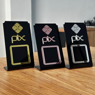Suporte Placa Pix de Balcão - QR Code Para Escritório Sala Loja Spa Estudio Salão em Oferta na Shopee