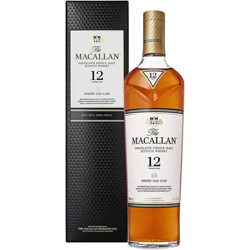 The Macallan Single Malt Whisky 12 anos Sherry Oak Cask 700ml - Food & Beverages