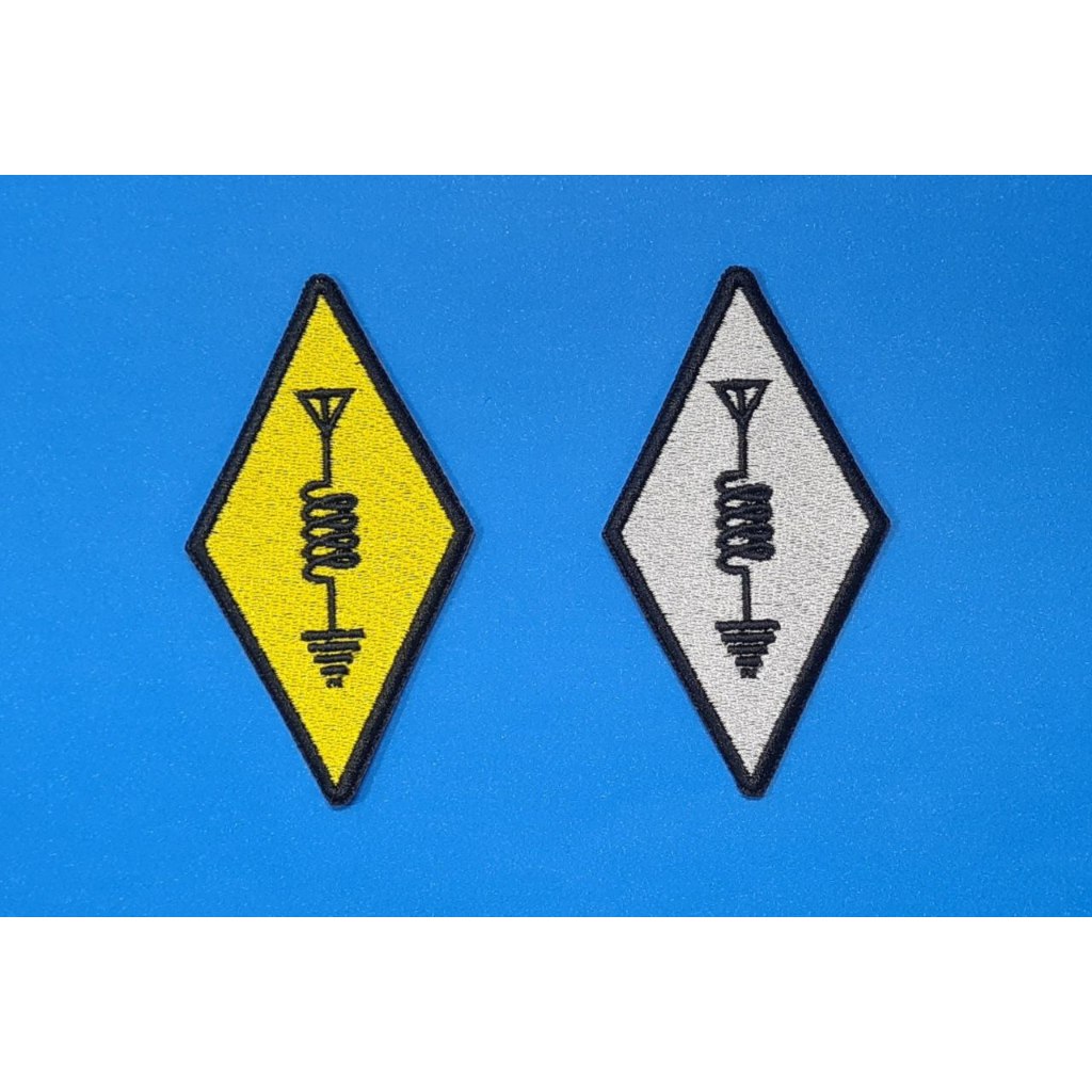 Patch Aplique Símbolo Internacional de Radioamador - 9cm x 5cm