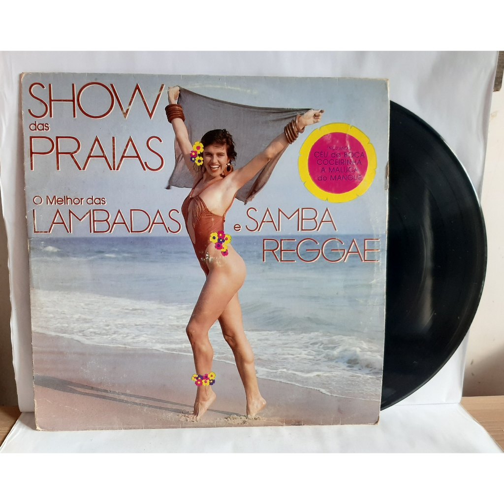 Lp Show das Praias O Melhor das Lambadas e Samba Reggae / Disco de Vinil