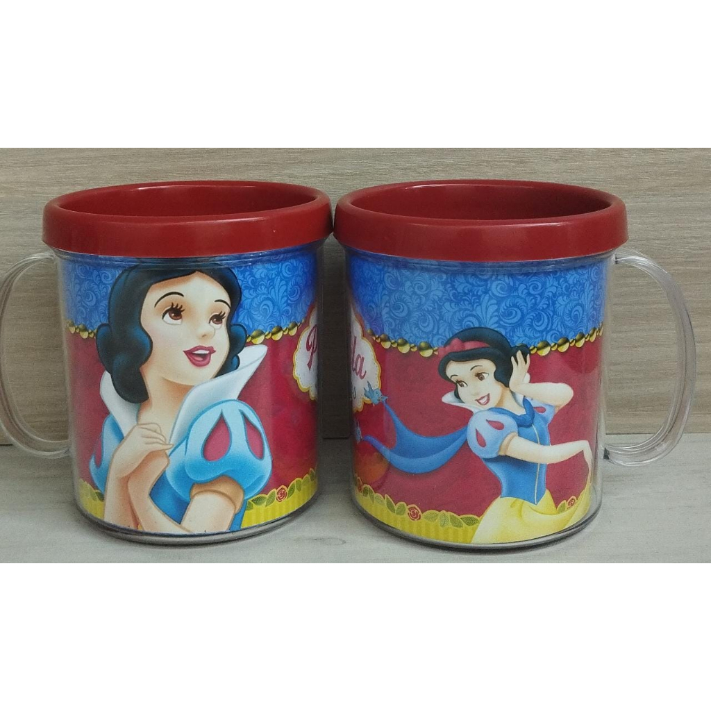 10 caneca acrílica personalizada para festa infantil lembrancinha Branca de neve