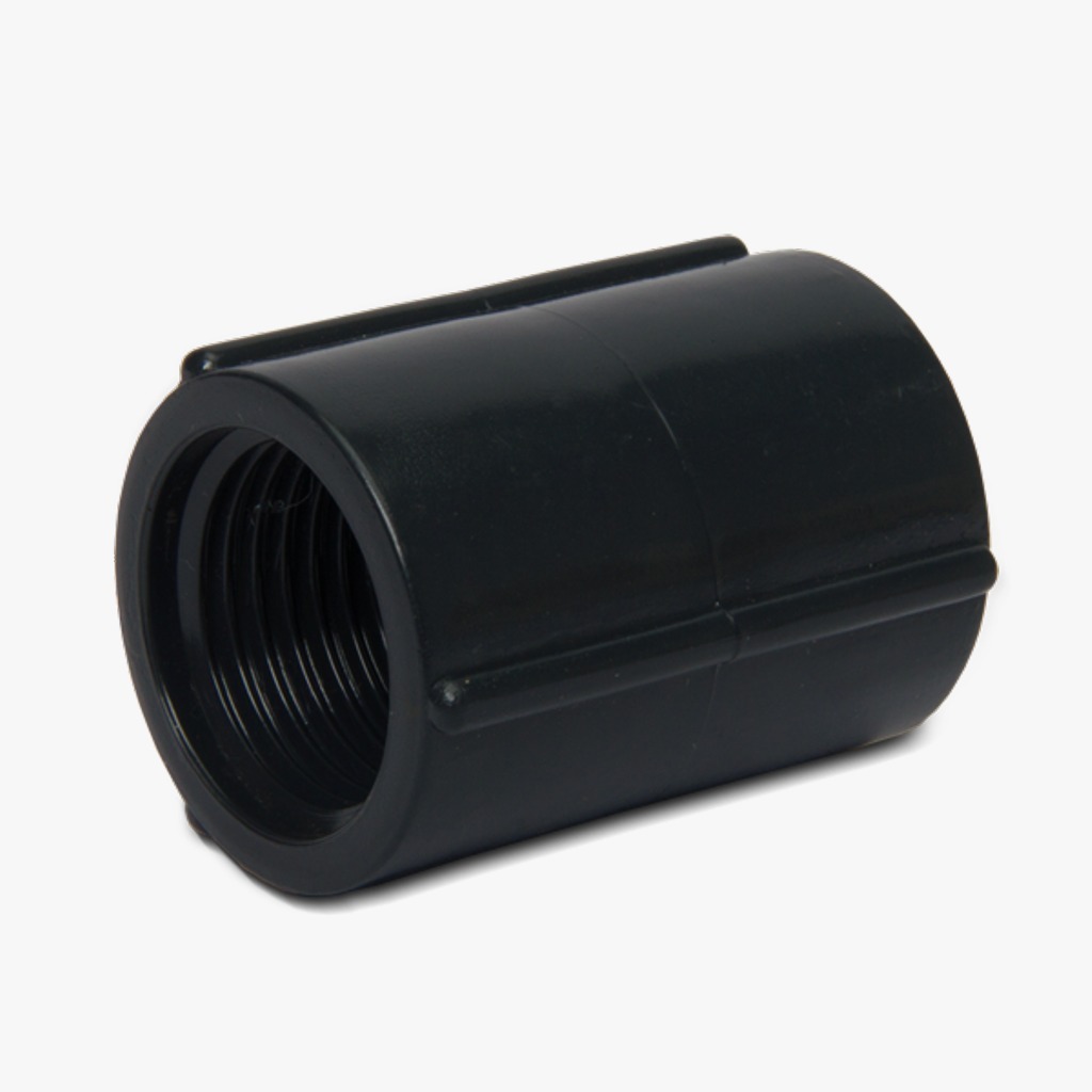 10 Unidades Luva Para Eletroduto Pvc 1 Polegada Preto Rosca