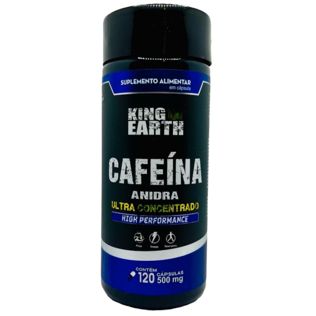 Cafeína 120 Cápsulas - King Earth em Oferta na Shopee