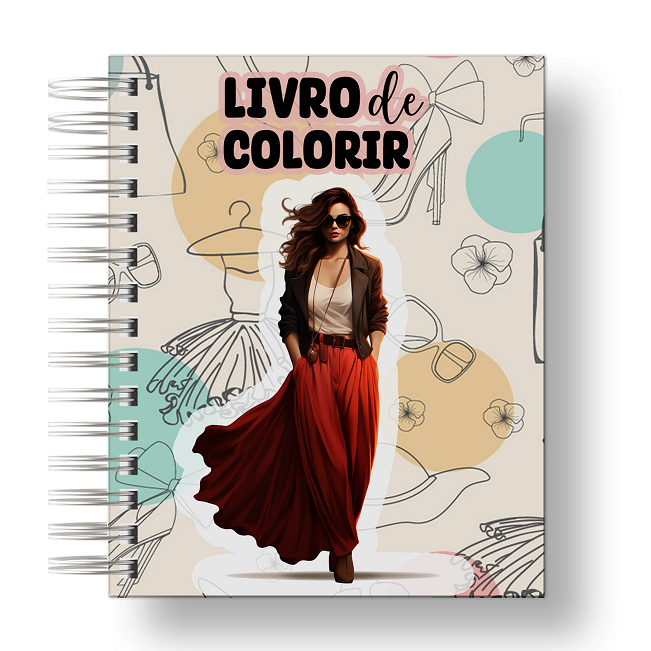 Livro de Colorir Moda: Relaxe, Reduza o Estresse e Desperte Sua Criatividade com Estilos Incríveis!