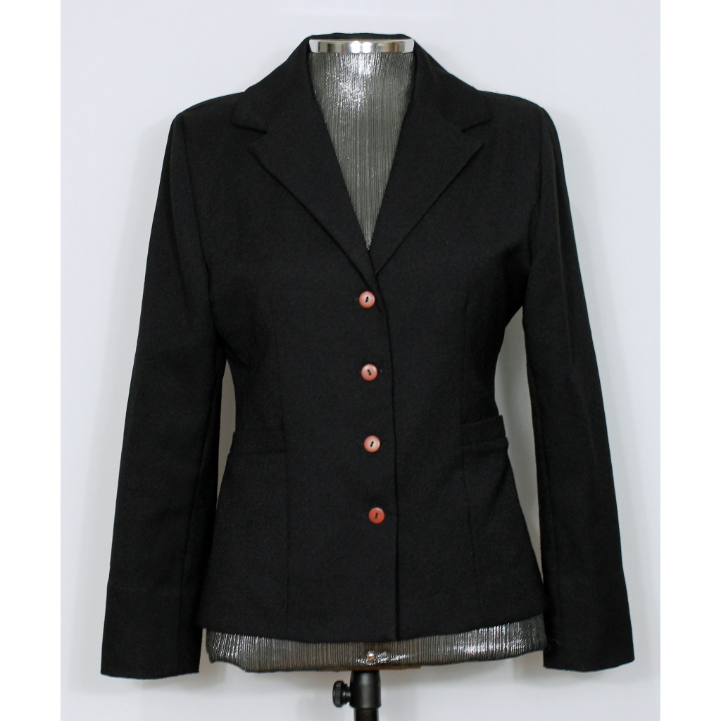 Blazer social alfaiataria feminina preto - Veste P - Ref. 2302 (brechó)