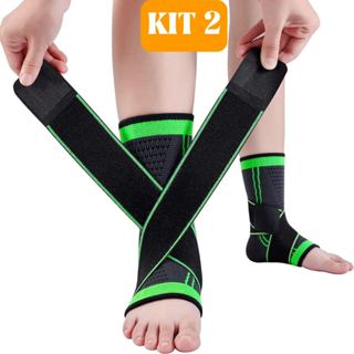 kit Tornozeleira Ortopedica Compressão Estabilizadora Elastica Esportes em Oferta na Shopee