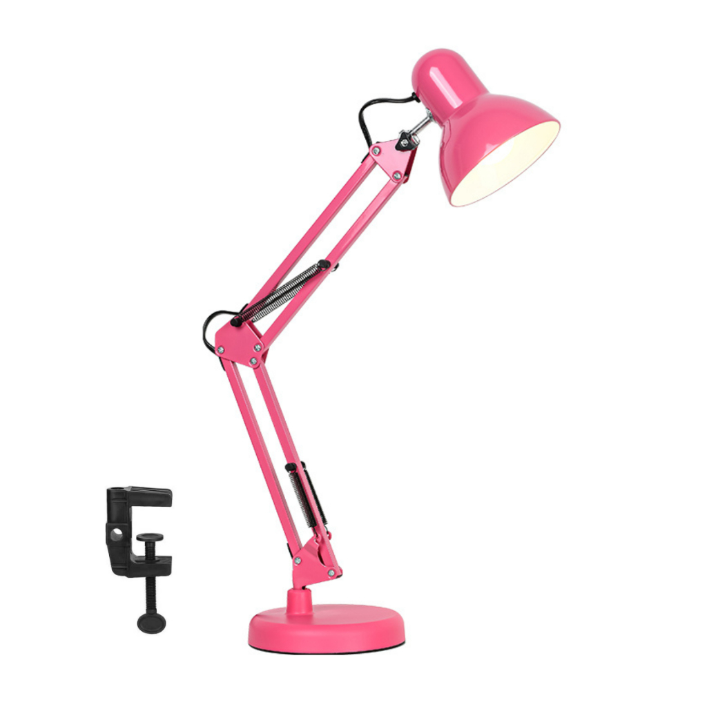 Luminária De Mesa Dapon AT-1002 Articulada Abajur Modelo Pixar Com Base e Garra - Rosa em Oferta na Shopee
