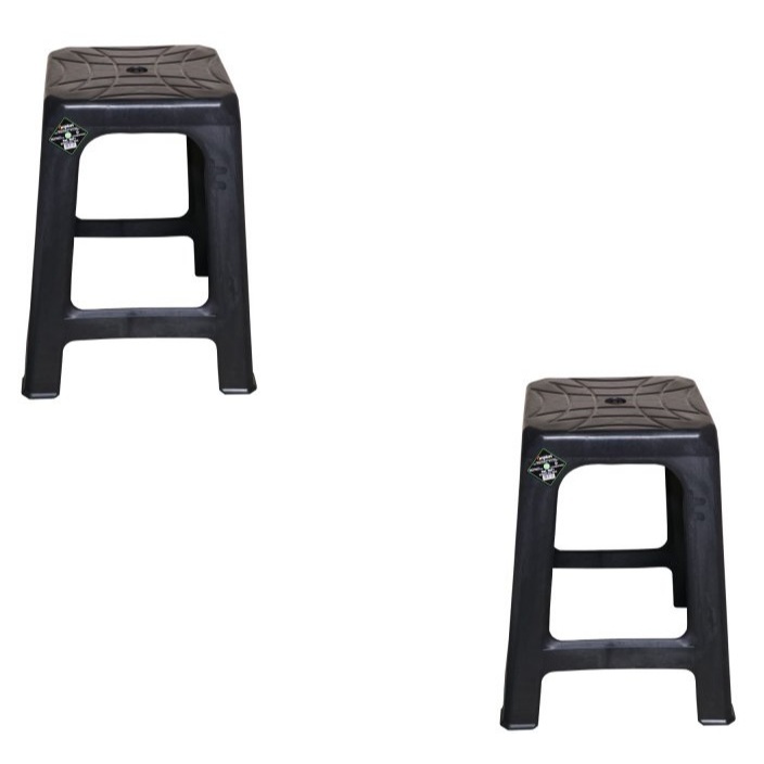 Banqueta Preta Plástico Resistente - Kit 05 Und em Oferta na Shopee