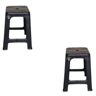 Banqueta Preta Plástico Resistente - Kit 05 Und em Oferta na Shopee