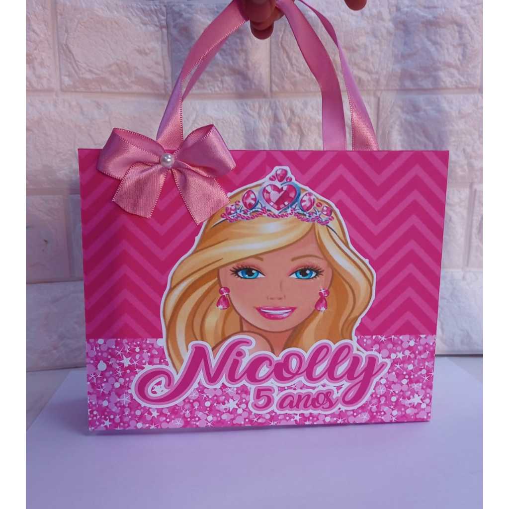 Sacolinha Personalizada da Barbi   -  lembrancinhas personalizadas para festa caixinhas
