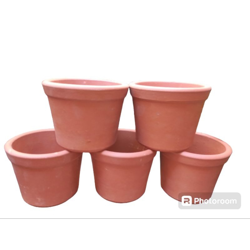vaso de barro cerâmico/azaléia/kit com 3 unidades/ cód:1105 D:15,5 x A: 12cm.