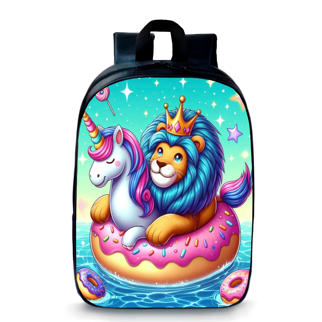 Mochila Pequena Pré-escolar colorida Moda infantil kids unicórnio promoção