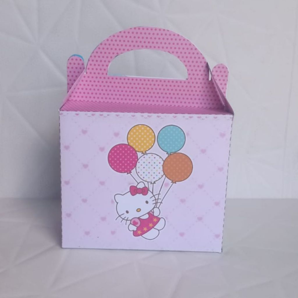 Caixa Lancheira Hello Kitty - Festa Infantil - Caixa Personalizadas - Lembrancinhas Personalizadas