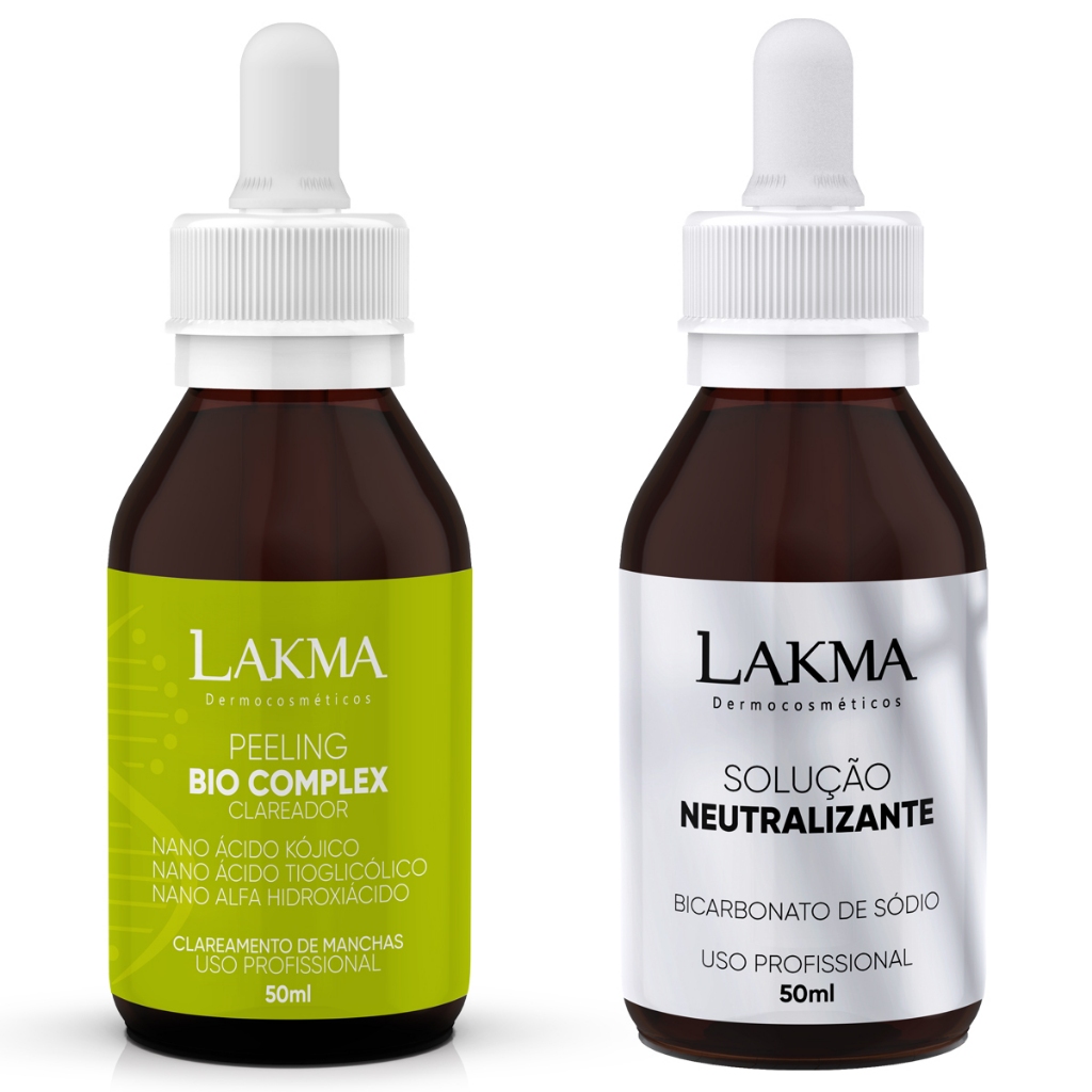 Kit Lakma: Peeling Bio Complex 50ml Clareador + Solução Neutralizante 50ml
