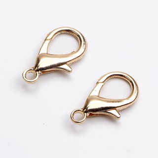 50pcs Fecho Lagosta Liga Chaveiro Pulseira Colar  fivela de mola Vários tamanhos de dourado e prata em Oferta na Shopee