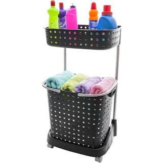 Conjunto Lavanderia Duplo Branco Ou Preto Viena Secalux