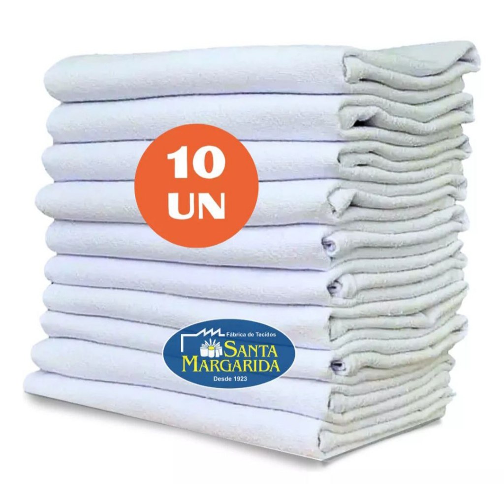 Kit 10 Panos De Prato Pé De Galinha Liso Branco Santa Margarida Legitimo Oferta em Oferta na Shopee