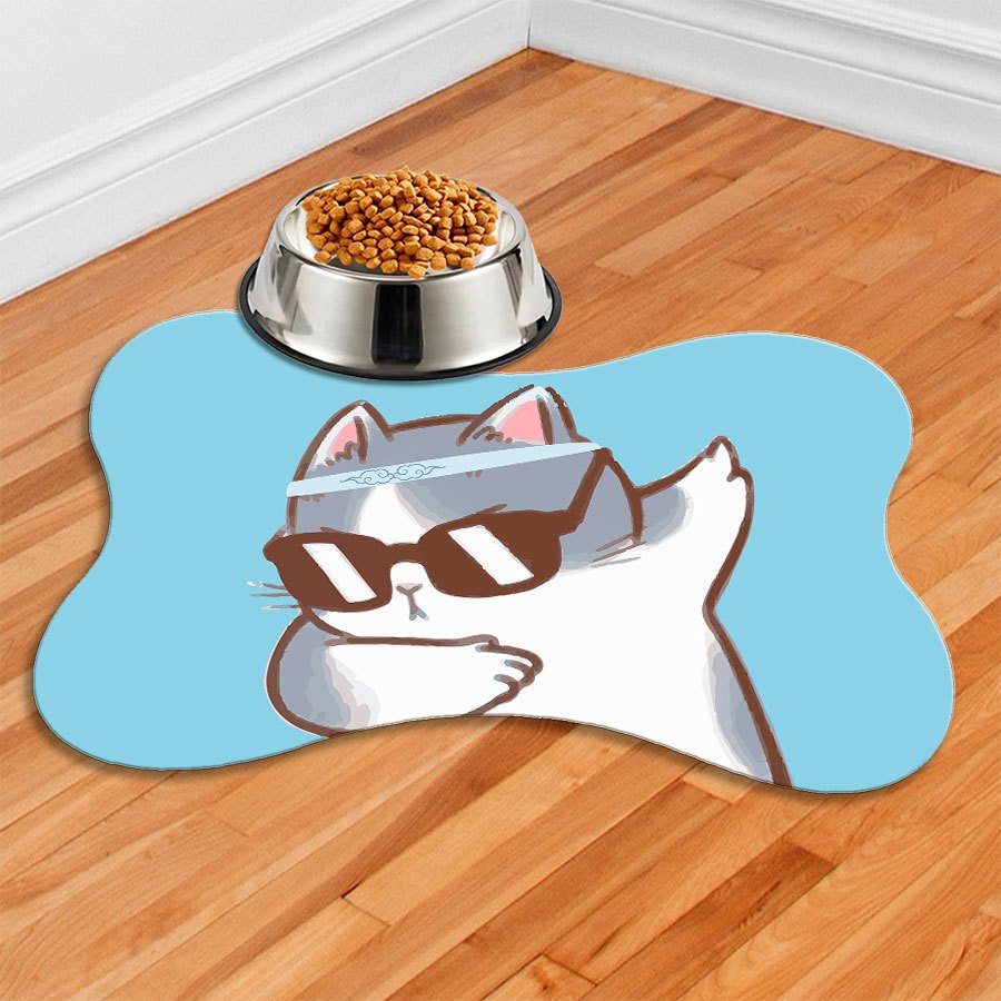 Tapete Para Comedouro PET Antiderrapante - Ossinho - 38x25 - CAT STYLE