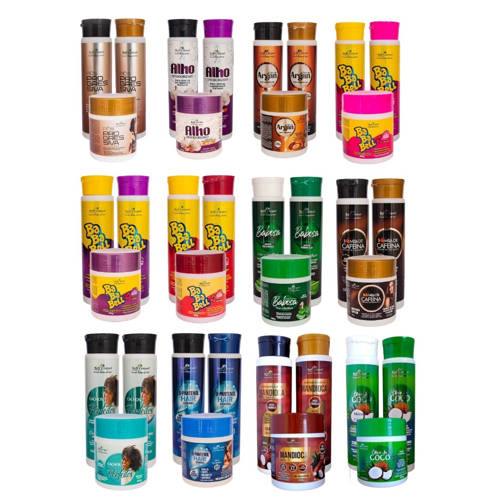 30 Produtos Shampoo + Condicionador + Máscara  Bell Corpus ** em Oferta na Shopee