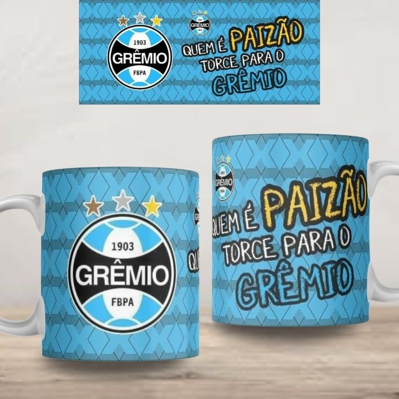 Caneca Xícara Personalizada Grêmio Quem é Paizão Torce para o Grêmio Presente Lembrança Promoção Dia Dos Pais