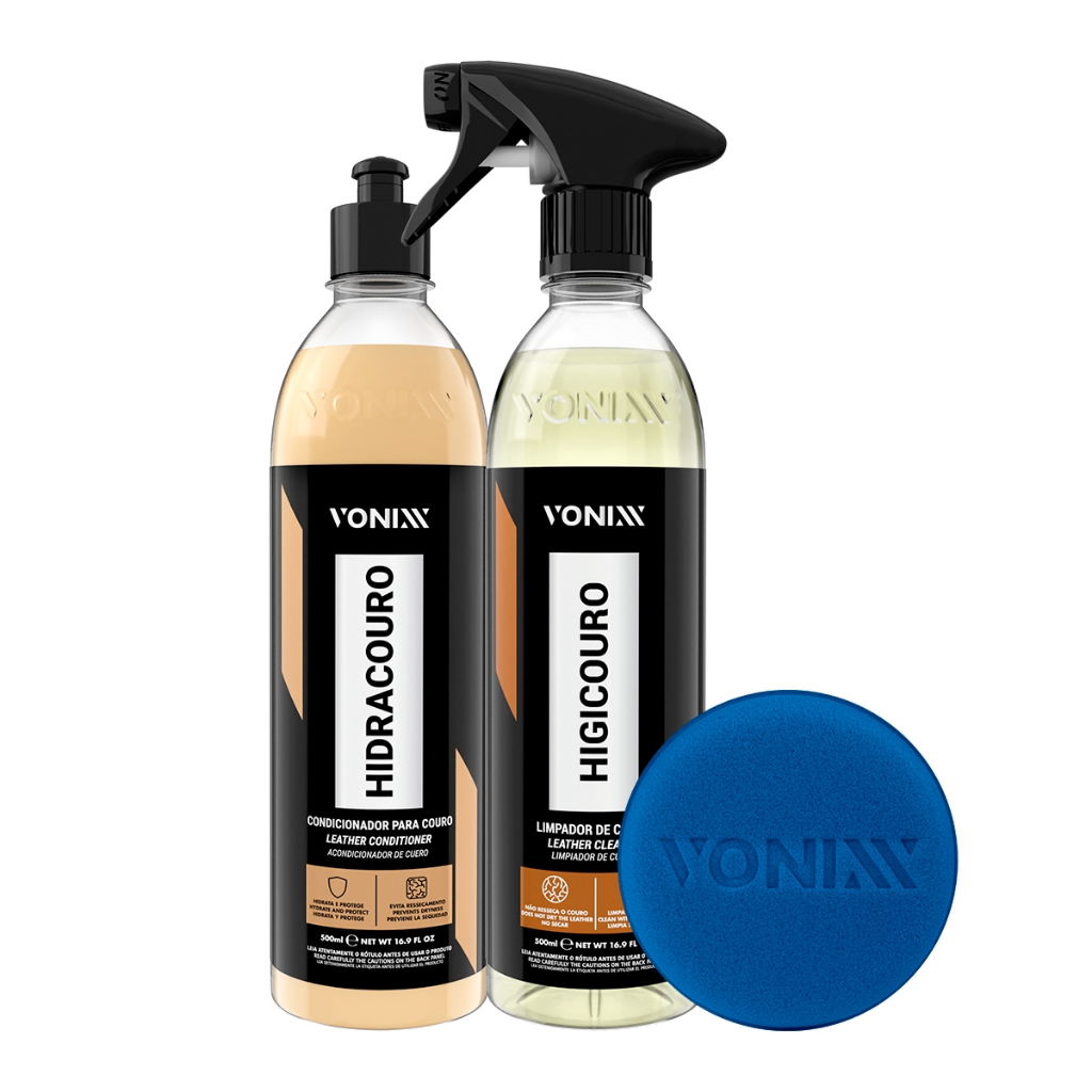 Kit Hidratante e Limpador de Couro Vonixx Aplicador de Espuma - Spare Parts and Accessories for Vehicles