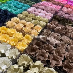 80 Forminhas de Doces Finos Flor Luxo Casamento Festa Cores (CHOCO)
