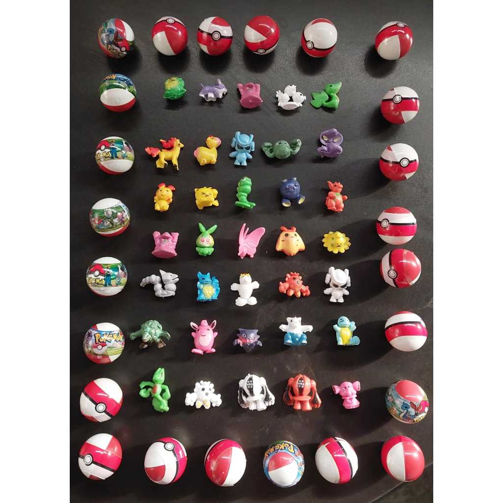 Kit 50un Lembrancinha Tipo Pokémon mini Pokebola Surpresa Festa Envepolada Decoração Sortida