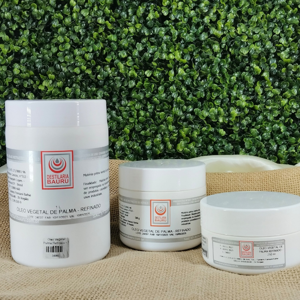 Óleo de Palma Cosmético Hidratante 100% Puro Vegetal Refinado 250ml 500ml 1L