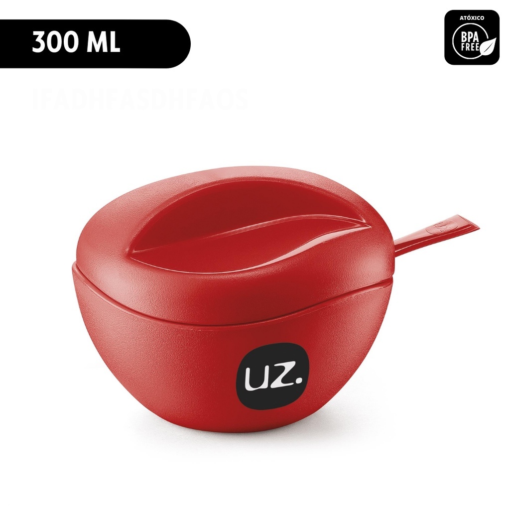 AÇUCAREIRO COM COLHER E TAMPA UZ UTILIDADES