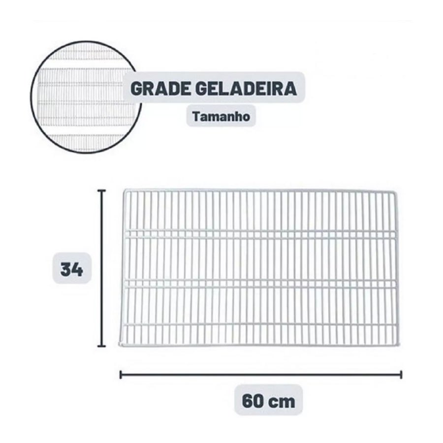 Grade Prateleira de  Aço Para Geladeira Continental Rfct 451 501