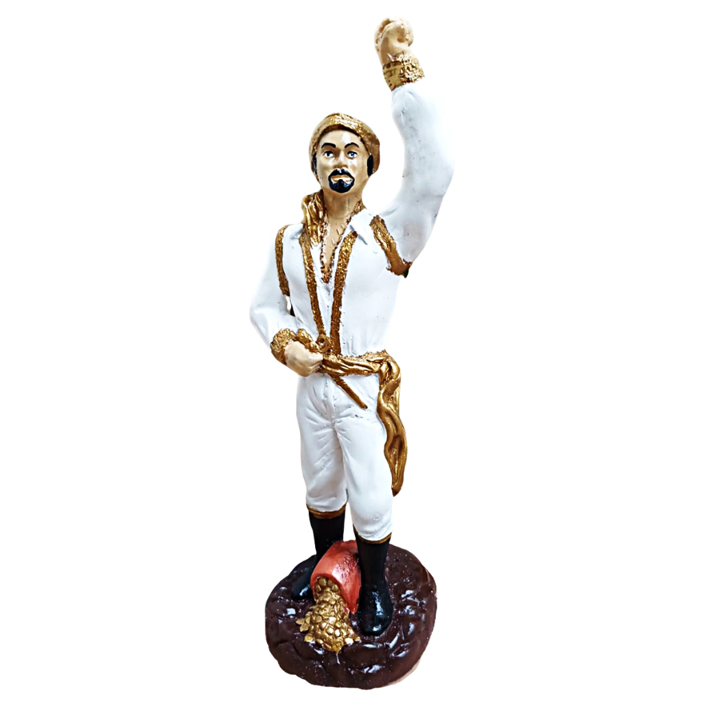 Imagem Cigano Ramon / Cigano do Ouro / Cigano a Batizar em Gesso 27cm Umbanda