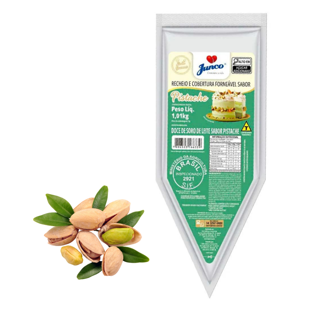 Cobertura e Recheio Forneável Pistache 1,01kg - Junco | Pronto para Uso Cobertura e Recheio Forneável Pistache 1,01kg - Junco | Pronto para Uso