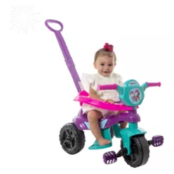 Triciclo Kemotoca Kendy Menino e Menina Patrulha Canina C/Empurrador Velotrol Proteção Lateral Carrinho de Passeio