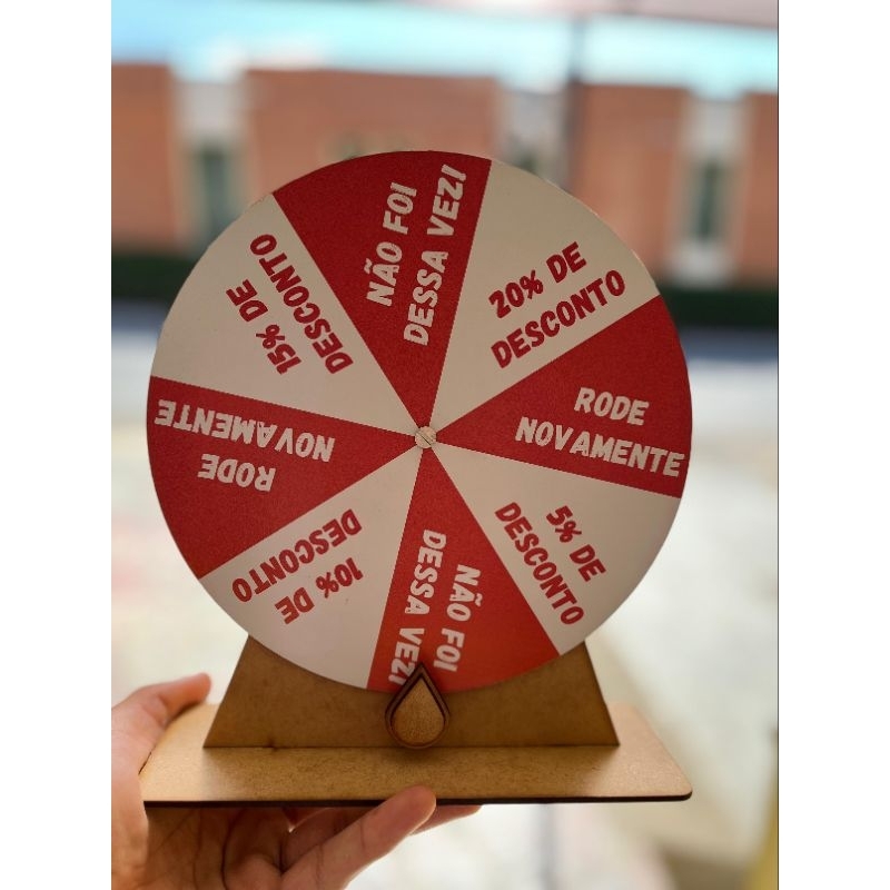 Roleta Sorteio ADESIVADA OU PERSONALIZADA em Oferta na Shopee