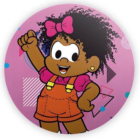 Painel Festa Infantil Redondo Milena Fundo Formas Geométricas Coloridas + Arco, Suporte incluso. Fazemos personalizado com qualquer tema. Confeccionado em Lona fosca, impressão de alta resolução. cenário Circular p/ Decoração