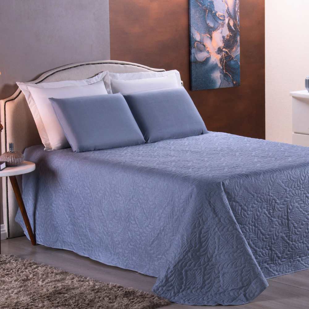 Kit 04 Peças QUEEN - Cobre Leito + Lençol + Fronhas - PROMOÇÃO - Home & Living