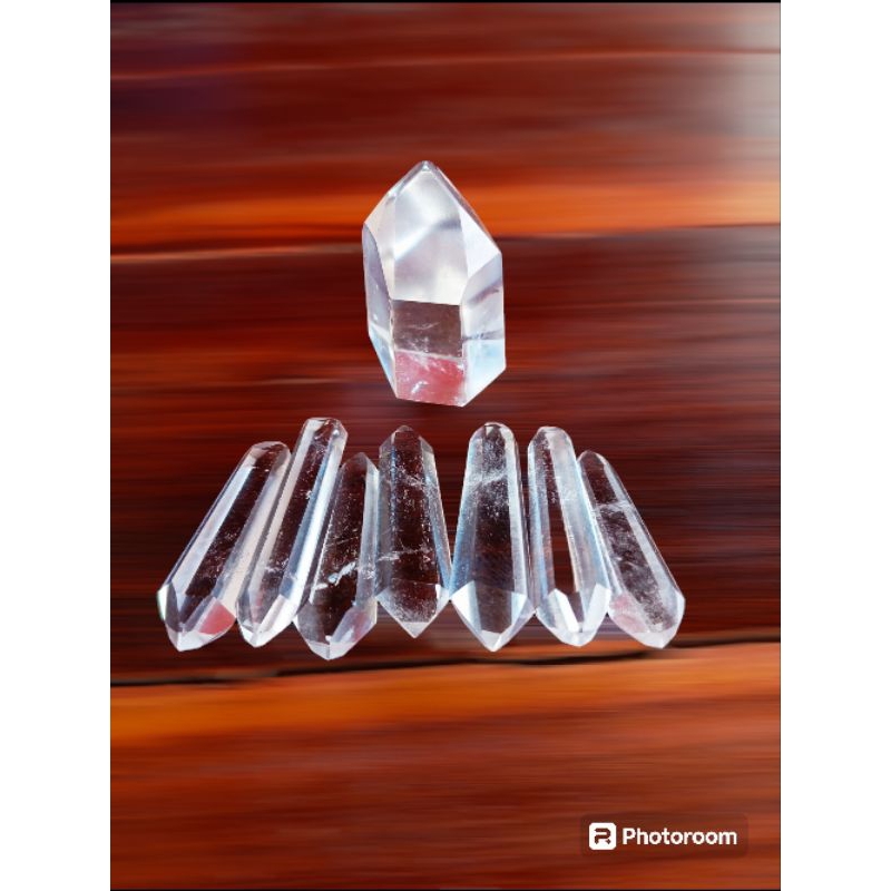 kit cristais naturais ponta gerador quartzo biterminados mandala reiki em Oferta na Shopee