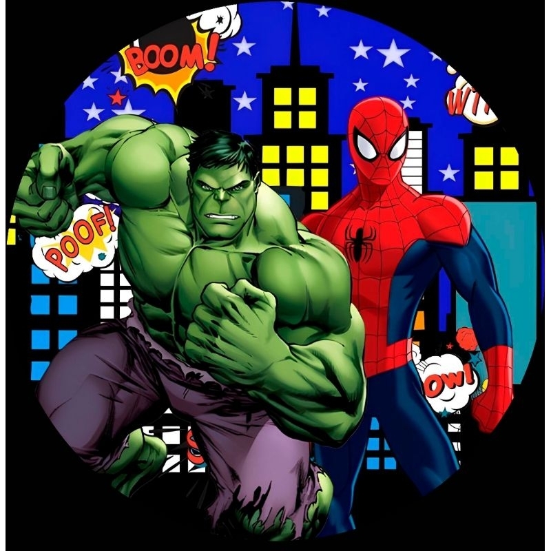 Capa de painel 1,50 Homem-Aranha e Hulk em Oferta na Shopee