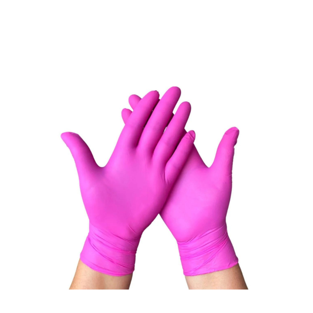 Luva Nitrílica Rosa 20 unidades em Oferta na Shopee