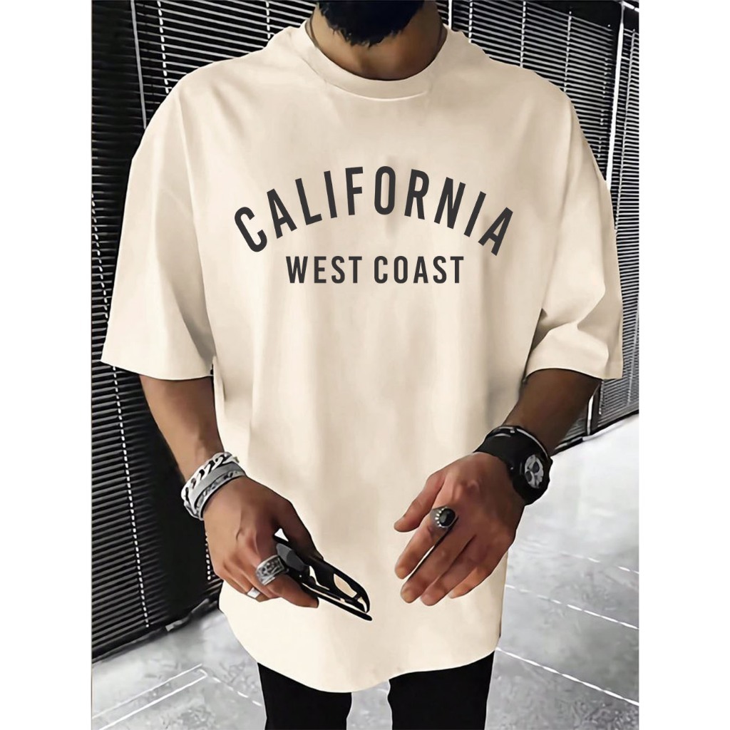 camiseta Oversized masculina streetwear Califórnia malhão