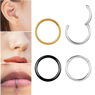 Piercing Conch Nariz Aço Cirúrgico 6-12mm Click PVD Segmentada Grau de Implante Hipoalergênico Piercing Argola em Oferta na Shopee