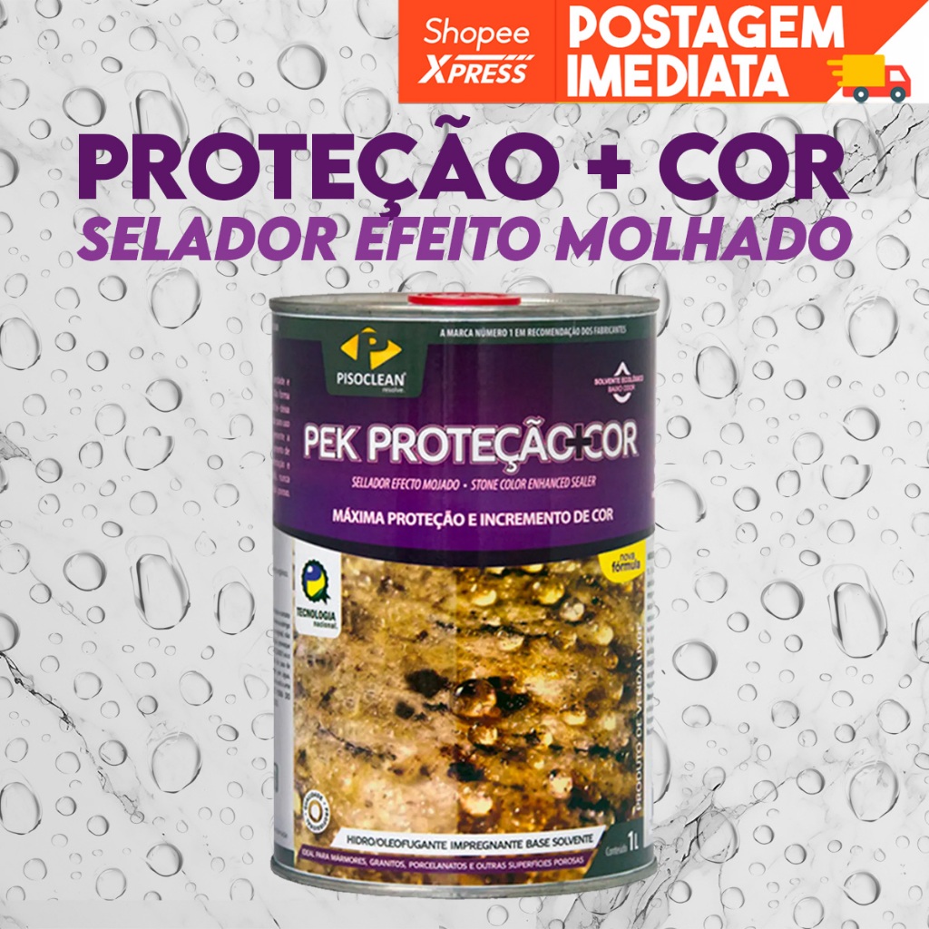 Pek Proteção Realce Cor Efeito Molhado Pisoclean 1lt