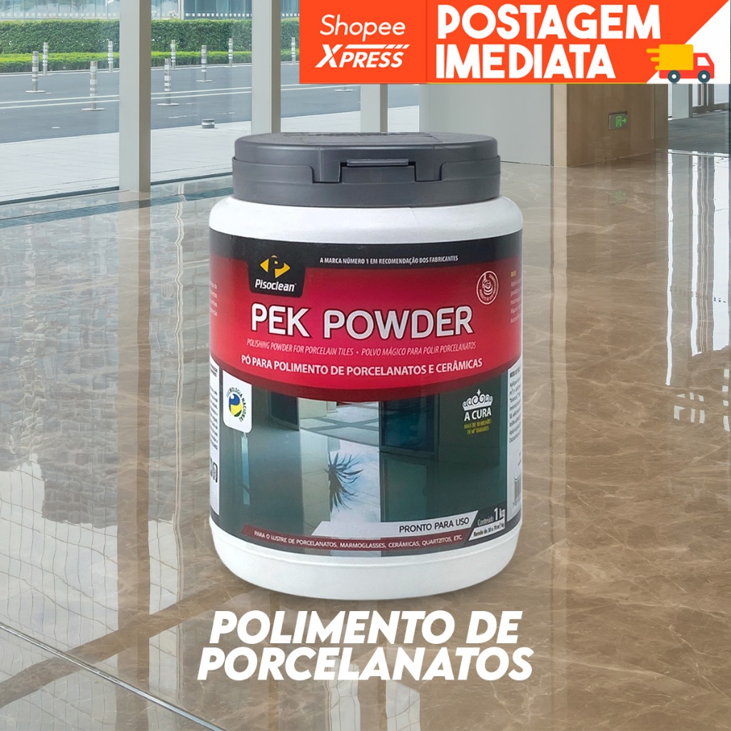Pek Powder Pó Para Polimento de Porcelanatos e Ceranmicas Pisoclean 1Kg