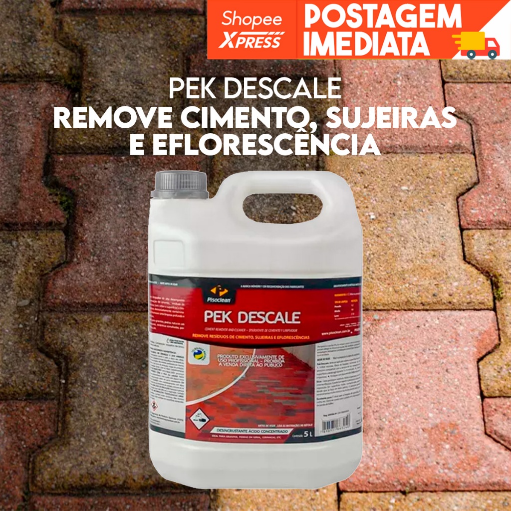 Pek Descale 5l Limpa Cimento Sujeira E Eflorescência