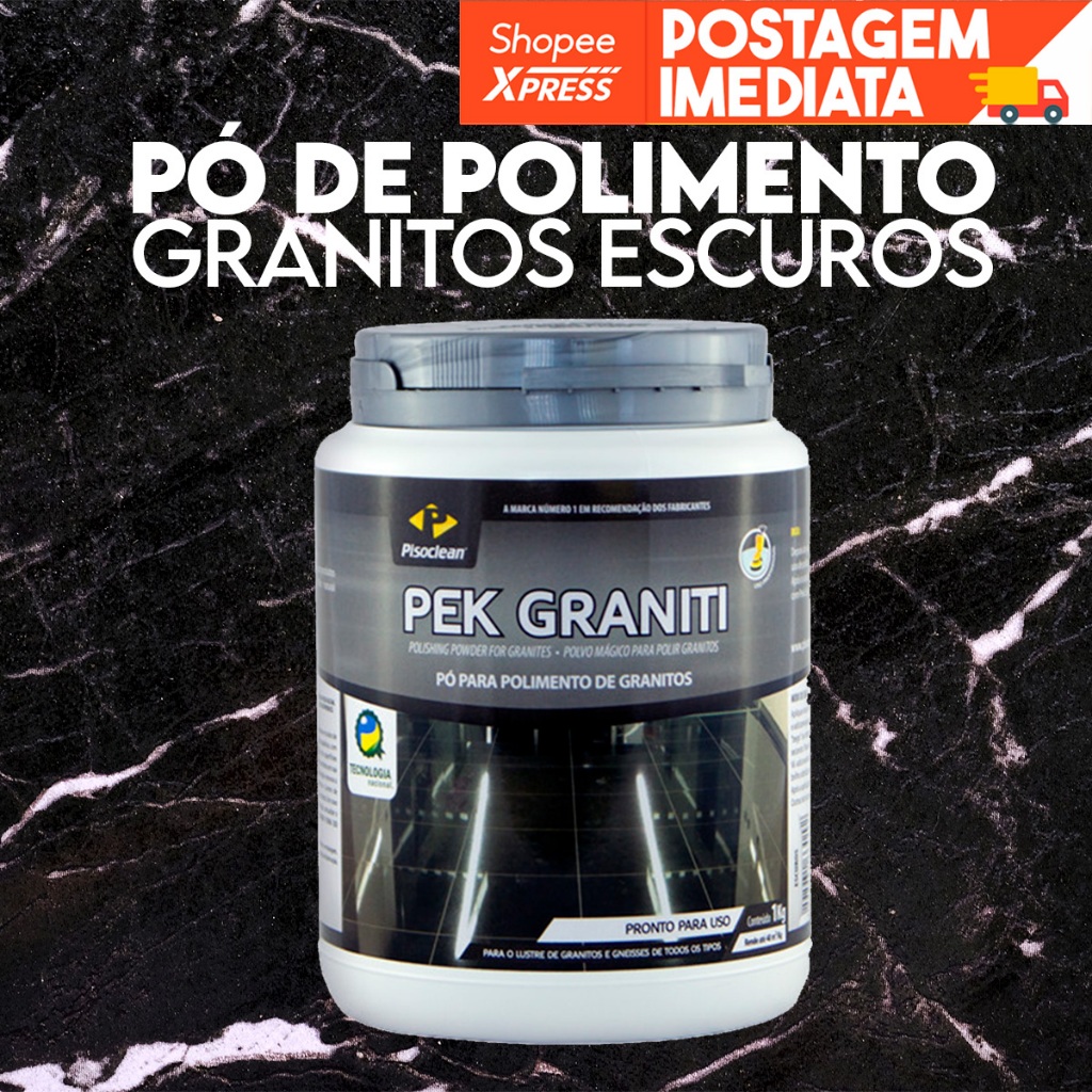 Pek Graniti Escuro Pisoclean 1kg Pó Para Lustre De Granitos