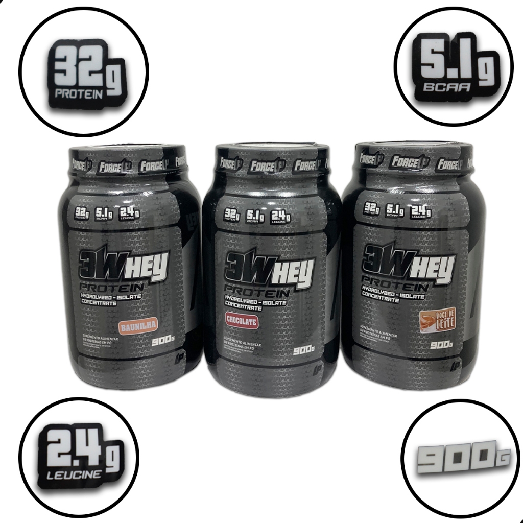 Whey Protein 3w Force Up Way Proten Pote 900g