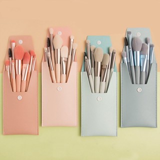 12 Peças Kit 8 Peças Conjunto De Pincéis De Maquiagem com Estojo Transparente Para Viagem em Oferta na Shopee