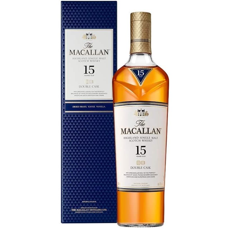 The Macallan Single Malt Whisky Escoces 15 Anos Double Cask 700ml em Oferta na Shopee