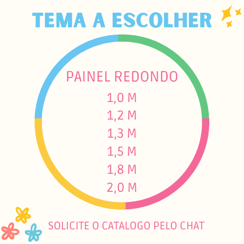Painel Redondo Sublimado com Elastico Tema a Escolher em Oferta na Shopee