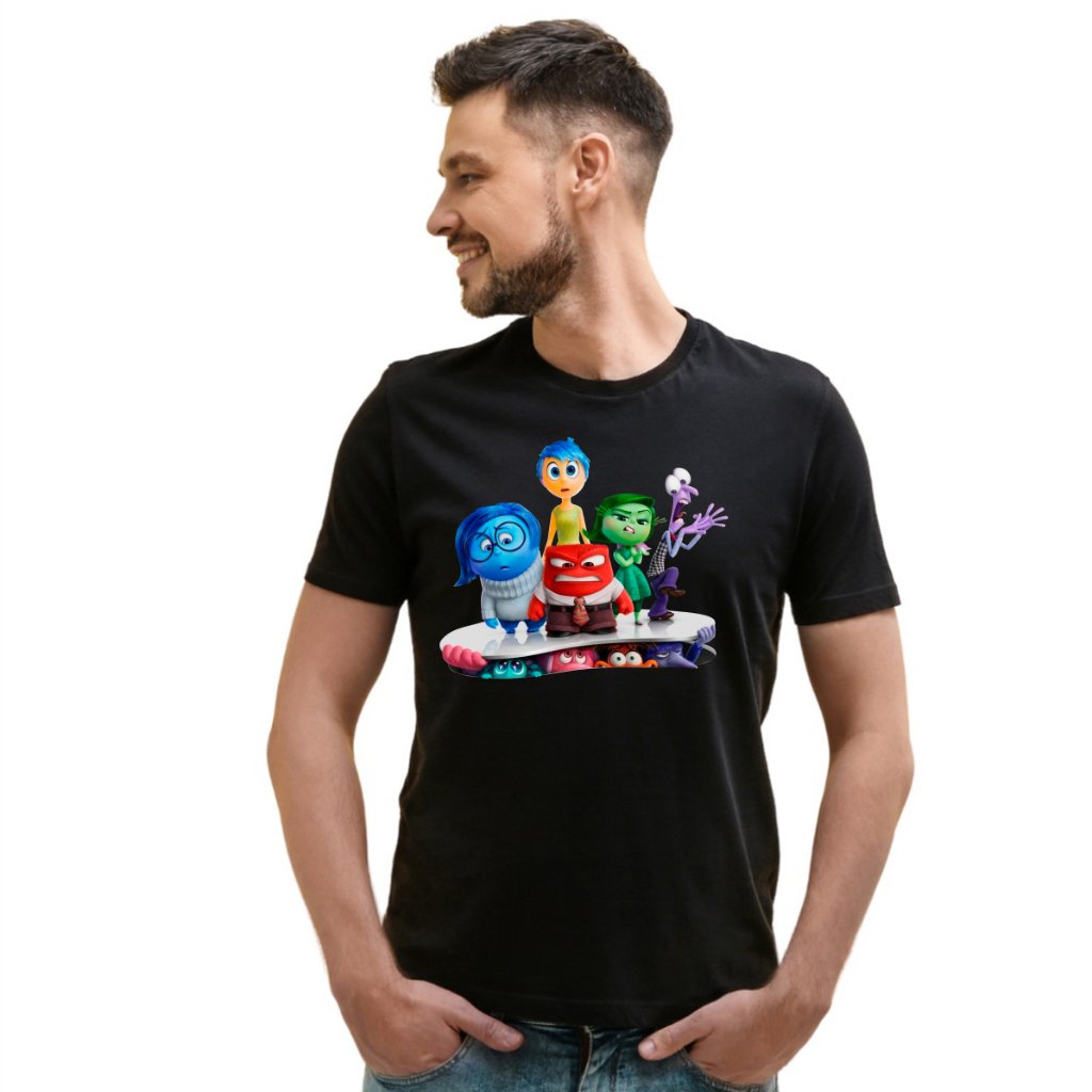 DIVERTIDAMENTE CAMISETA T-SHIRT PRETA CORES E ESTAMPAS VARIADAS UNISSEX ADULTO E INFANTIL